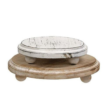 2 Set Distressed Whitewashed Wooden Risers - The Fox Decor